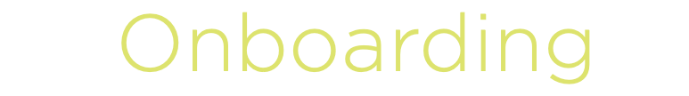 &nbsp;Onboarding