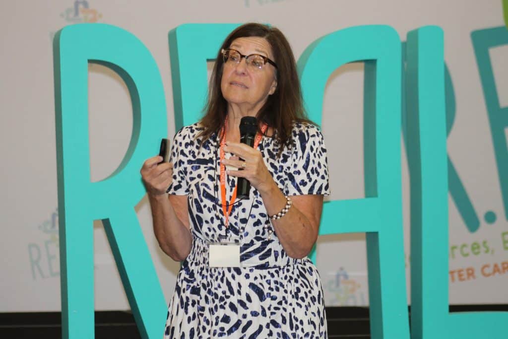 Tammy Walden with MJJA speaking to foster and adoptive families at the R.E.A.L. conference